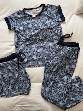 Women's Lucky Brand Blue Floral Pajama Set
